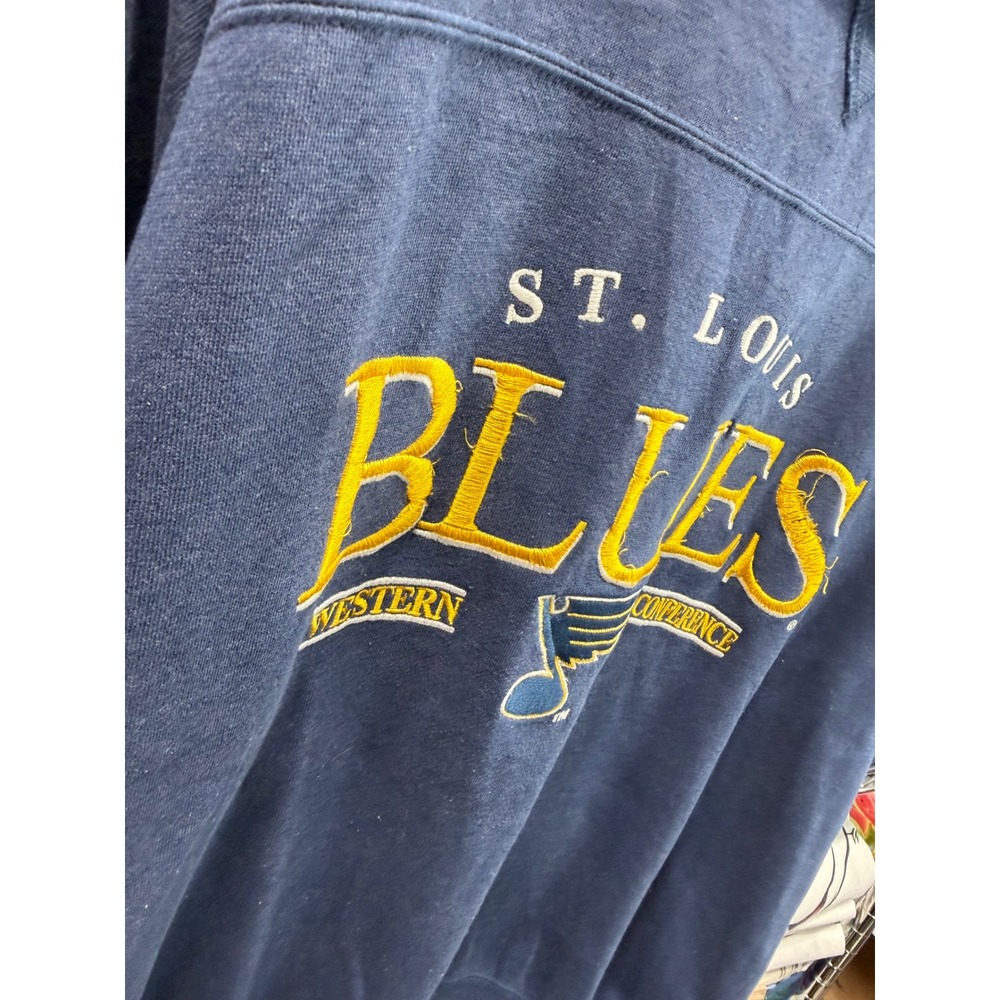 Lee Sport St Louis Blues Sweatshirt Mens Medium Blue NHL Western Conference 5586 - Picture 4 of 8
